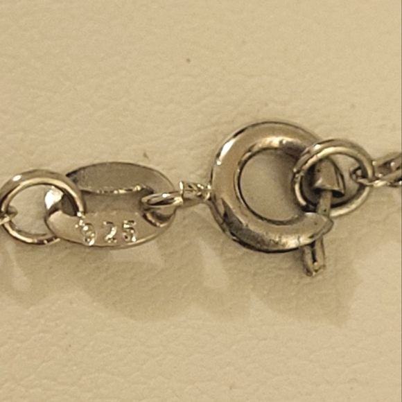 Silver necklace with amethyst - Picture 2 of 3